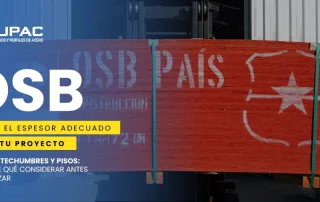 Tableros OSB de distintos espesores para muros, techumbres y pisos en construcción
