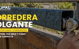 Corredera colgante U30 para portones corredizos fabricada por INTUPAC