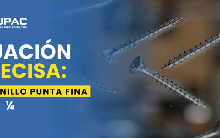 Tornillo Punta Fina 6x1 1/4 para fijar yeso cartón en perfilería INTUGAL